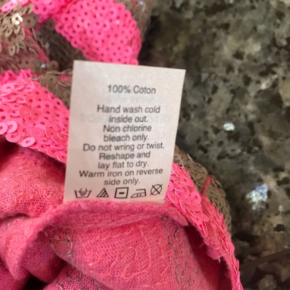 J crew sequin tank top pink gray striped XXS flaw - Picture 5 of 8